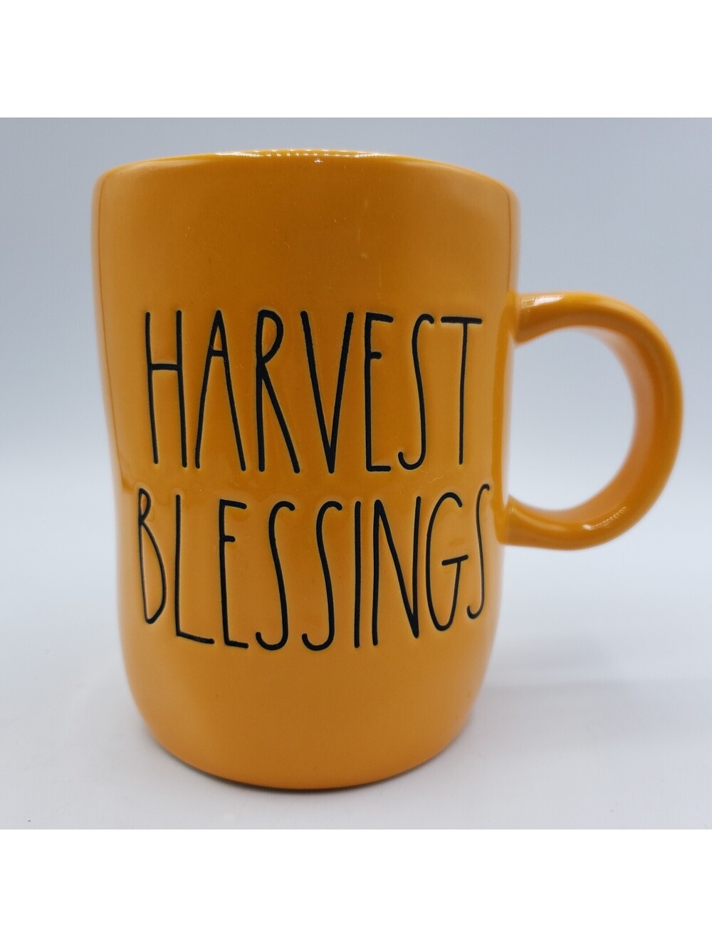 Rae Dunn Harvest Blessings Coffee Mug Orange Magenta Cup Tea Cocoa Thanksgiving